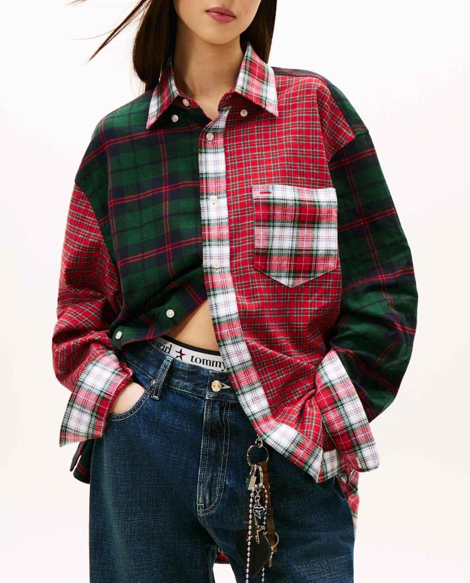 Imagen 0 de Camisa de mujer de cuadros mixtos