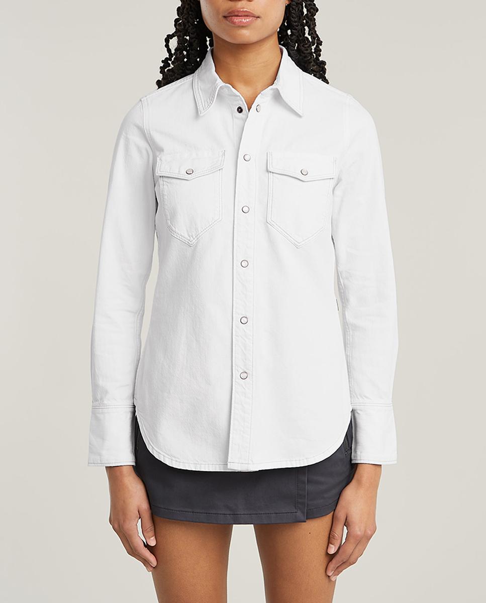 Imagen 0 de Camisa de mujer de manga larga y corte ajustado