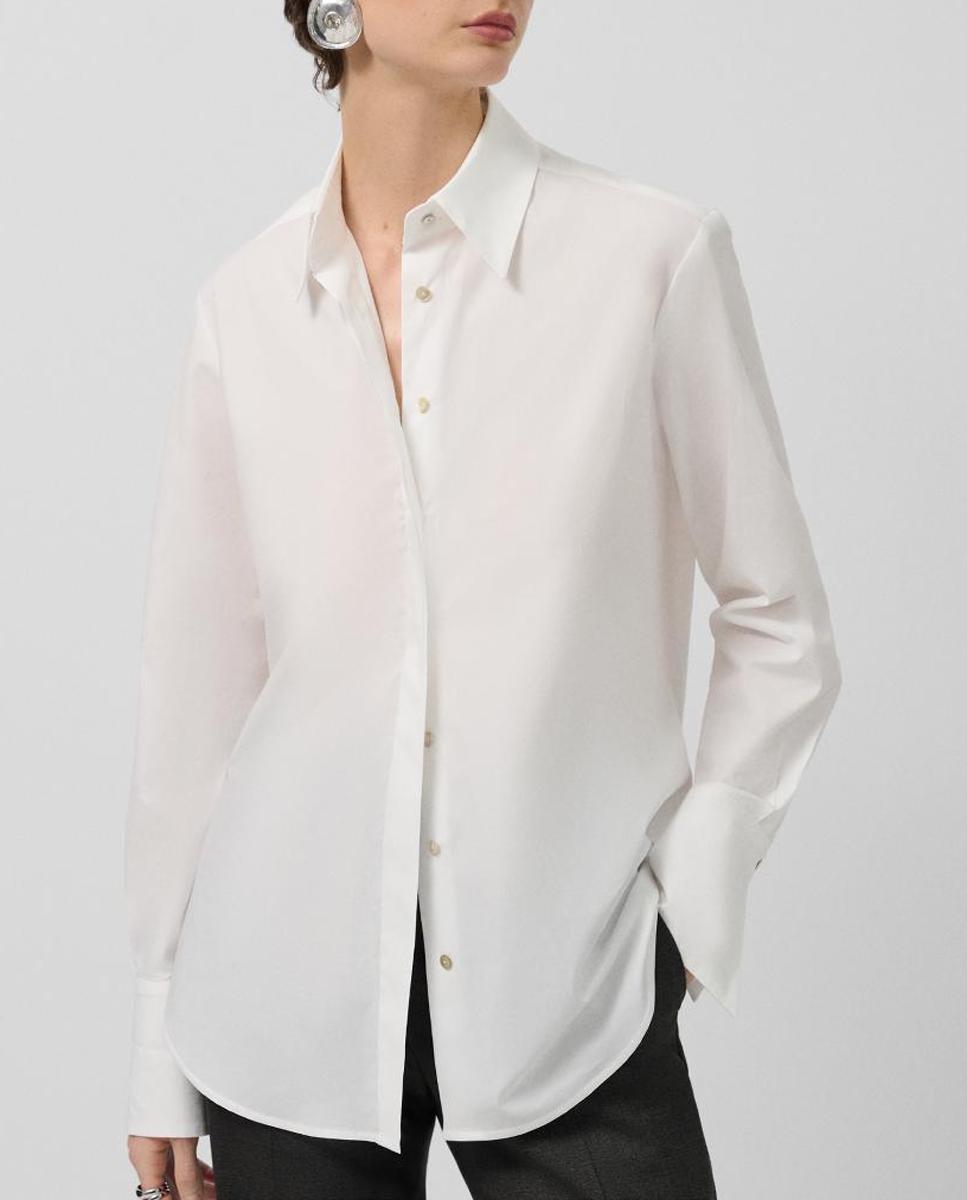 Imagen 0 de Camisa algodón blanco con puños oversize