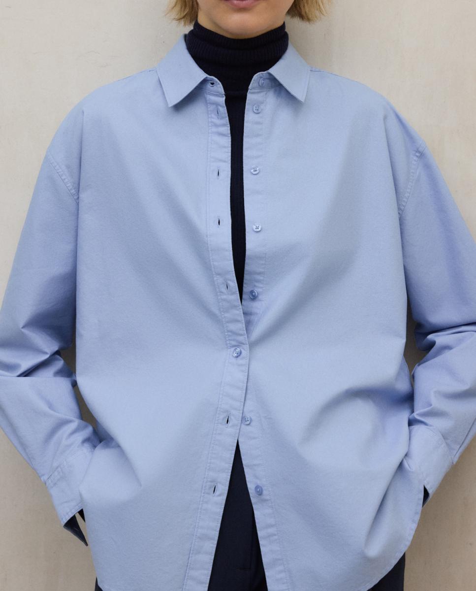 Imagen 0 de Camisa mujer pliegue tapeta frontal.