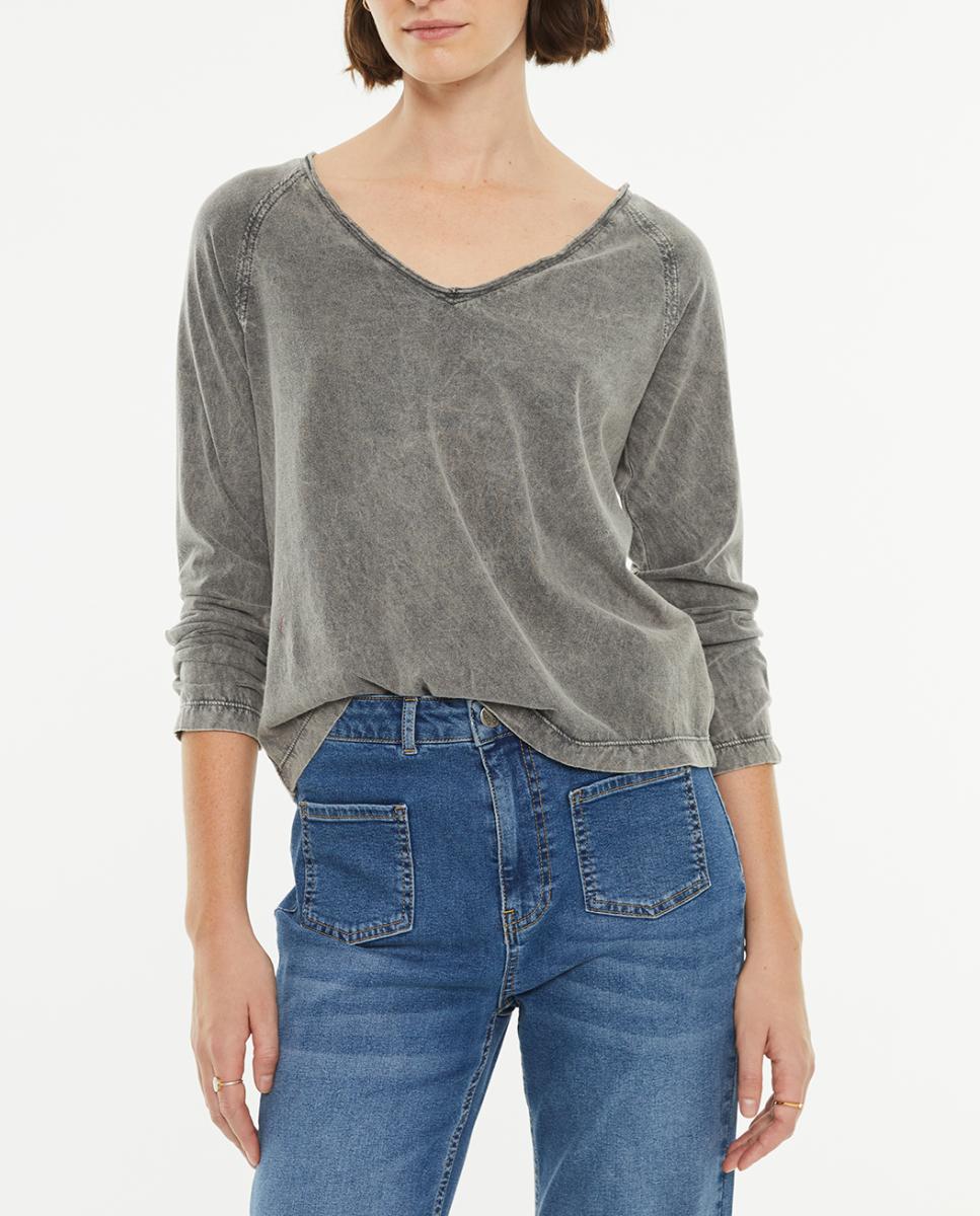 Imagen 0 de Jersey de mujer básico con lana cuello pico