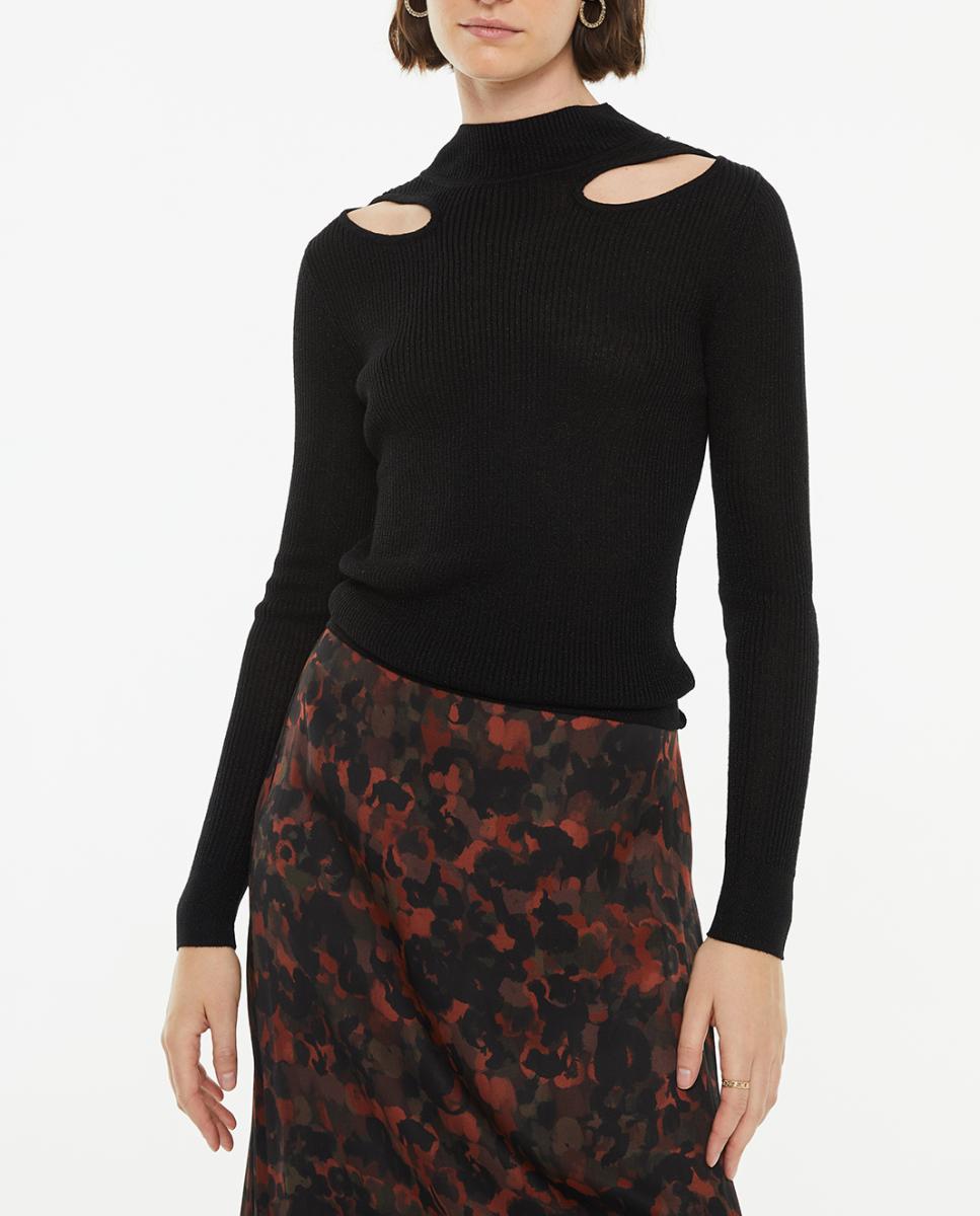 Imagen 0 de Jersey de mujer ajustado con brillo detalle cut out
