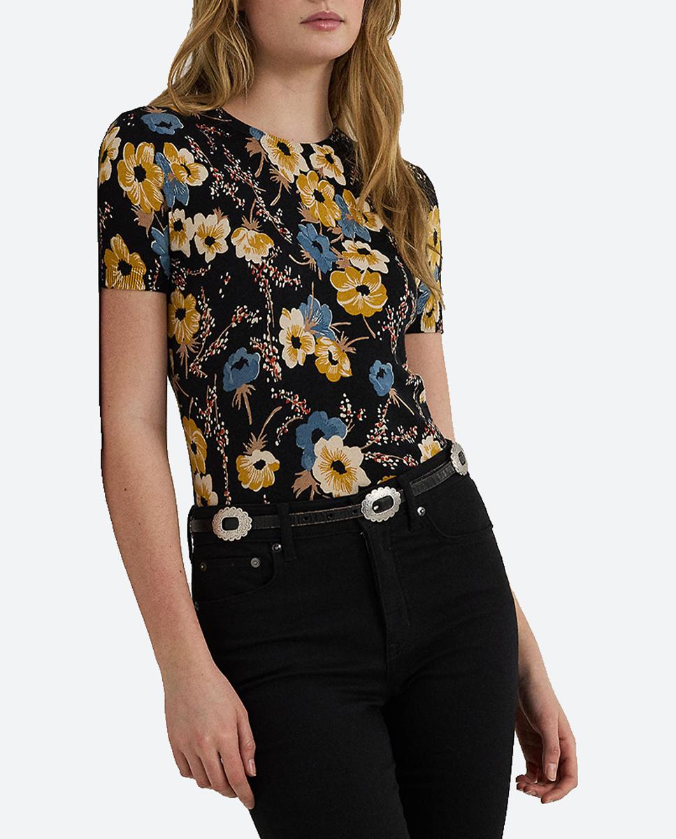 Imagen 0 de Jersey de mujer de manga corta con flores