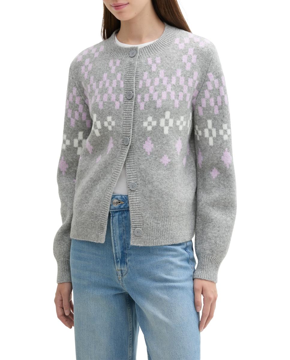 Imagen 0 de Cardigan de mujer de estampado gemétrico