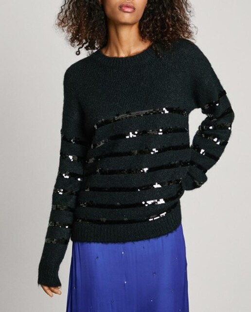 Imagen 0 de Jersey de mujer cuello redondo detalles