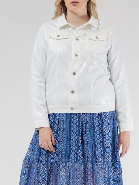 Imagen 0 de Cazadora de mujer lentejuelas bolsillos plaston