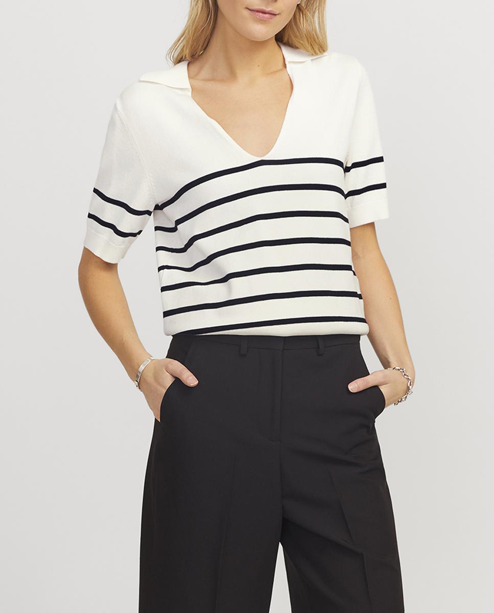 Imagen 0 de Jersey fino con cuello pico de mujer