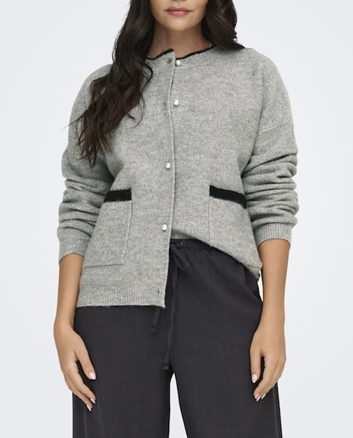 Imagen 0 de Cardigan de mujer de manga larga y cuello redondo