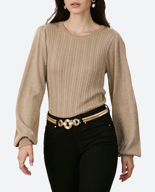 Imagen 0 de Jersey de punto fino de mujer de manga larga