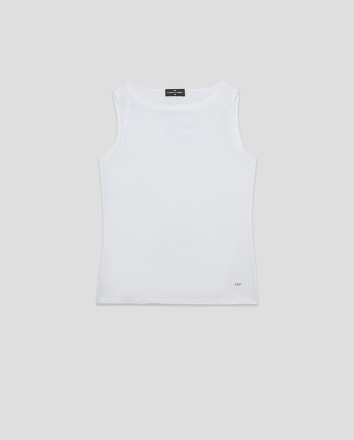 Imagen 0 de Tank top de mujer con flor bordada