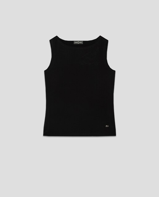 Imagen 0 de Tank top de mujer con flor bordada
