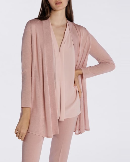 Imagen 0 de Chaqueta abierta de mujer, lisa de manga larga