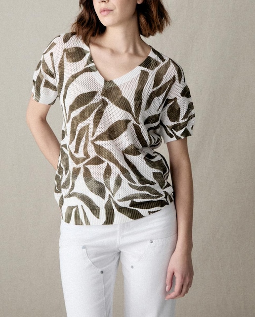 Imagen 0 de Jersey manga corta estampado calado