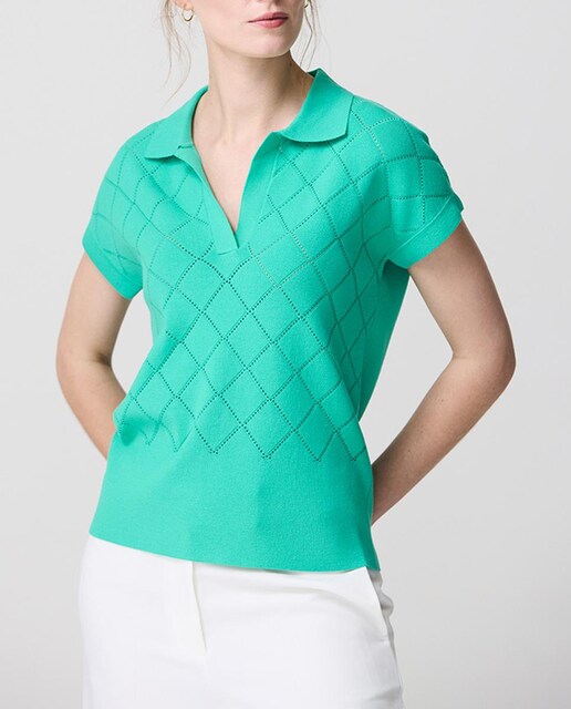 Imagen 0 de Polo de mujer de punto con rombos
