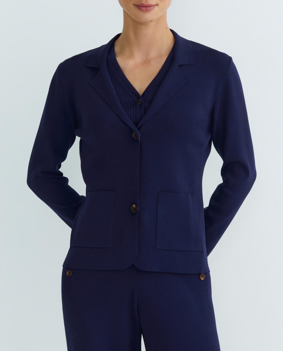 Imagen 0 de Blazer de mujer con detalles rib en los laterales