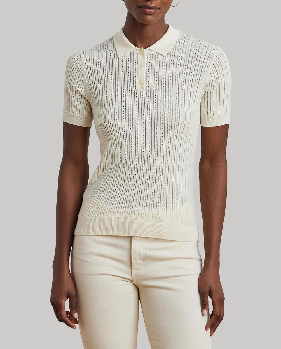 Imagen 0 de Jersey de mujer con cuello polo y manga corta