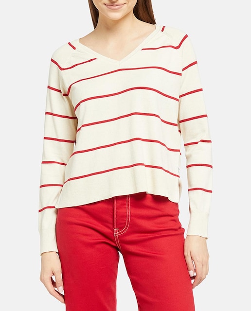 Imagen 0 de Jersey de punto de mujer cuello pico