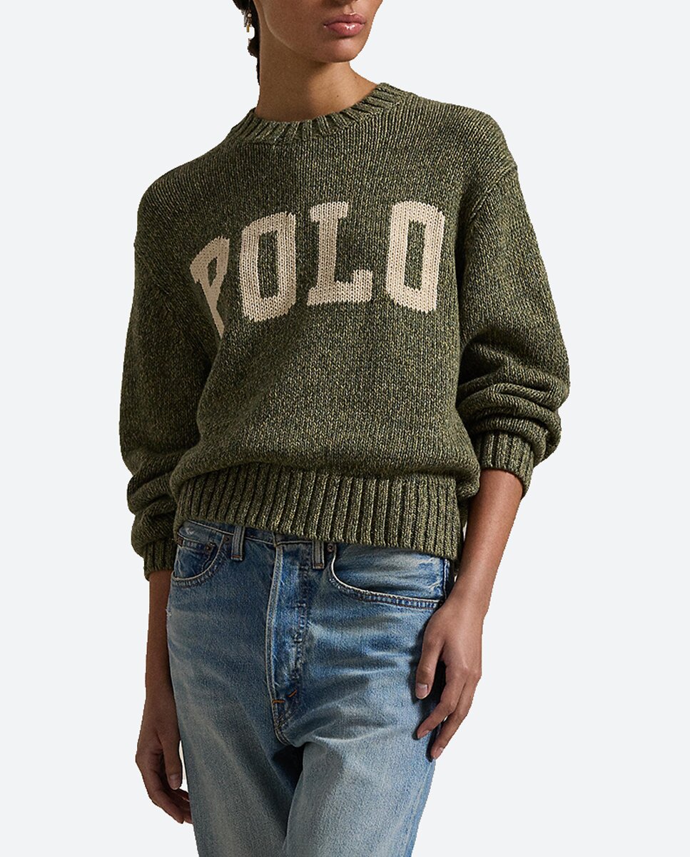 Imagen 0 de Jersey de mujer de algodón con logotipo