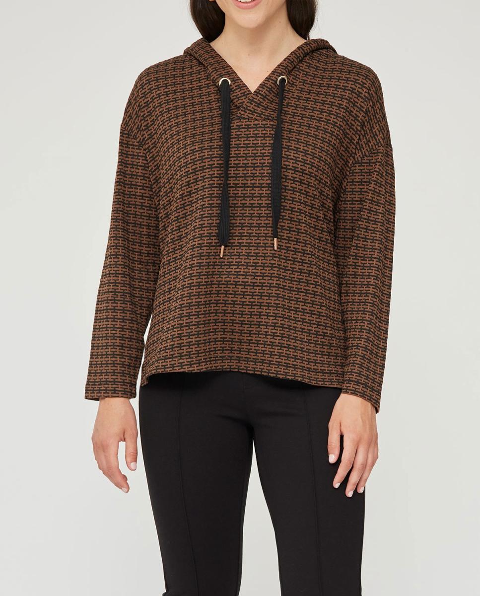 Imagen 0 de Sudadera jacquard con capucha