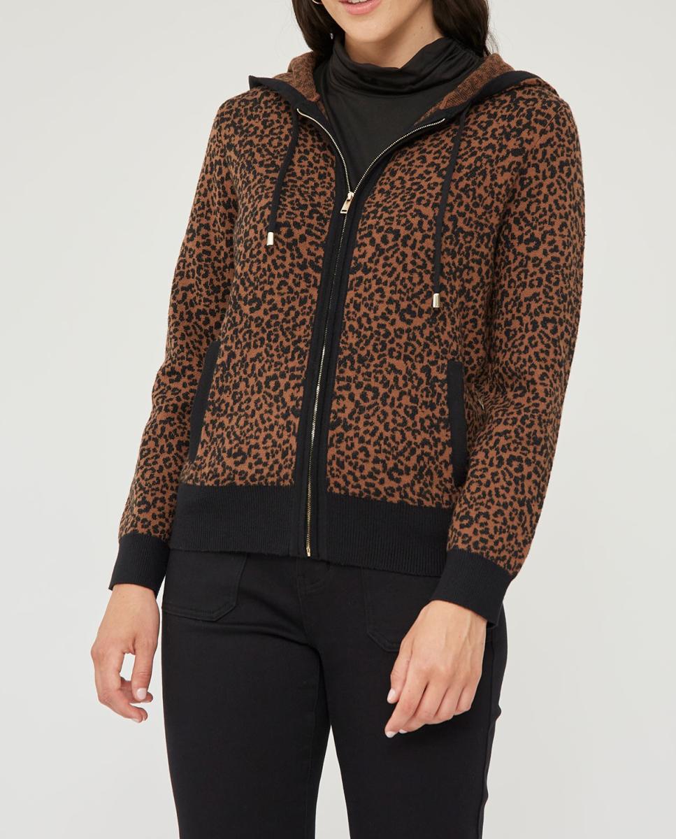 Imagen 0 de Chaqueta de punto estampado animal