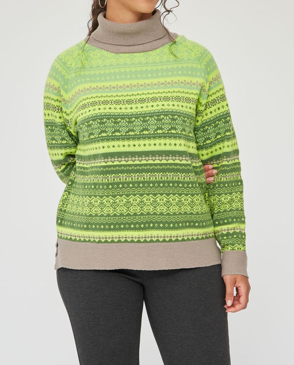 Imagen 0 de Jersey punto jacquard cuello alto