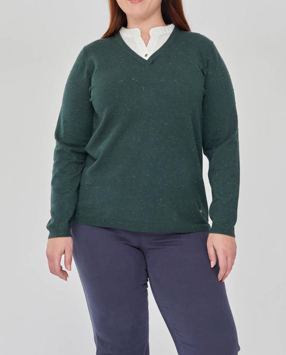 Imagen 0 de Jersey efecto plumeti con hilo metalico