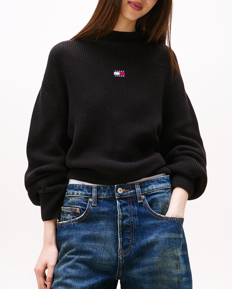 Imagen 0 de Jersey de mujer con logo y cuello mock