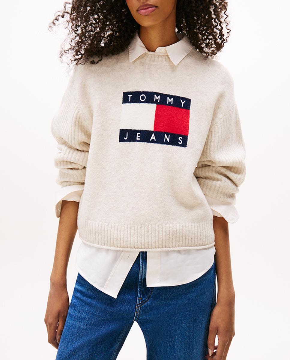 Imagen 0 de Jersey de mujer con intarsia y mangas a contraste