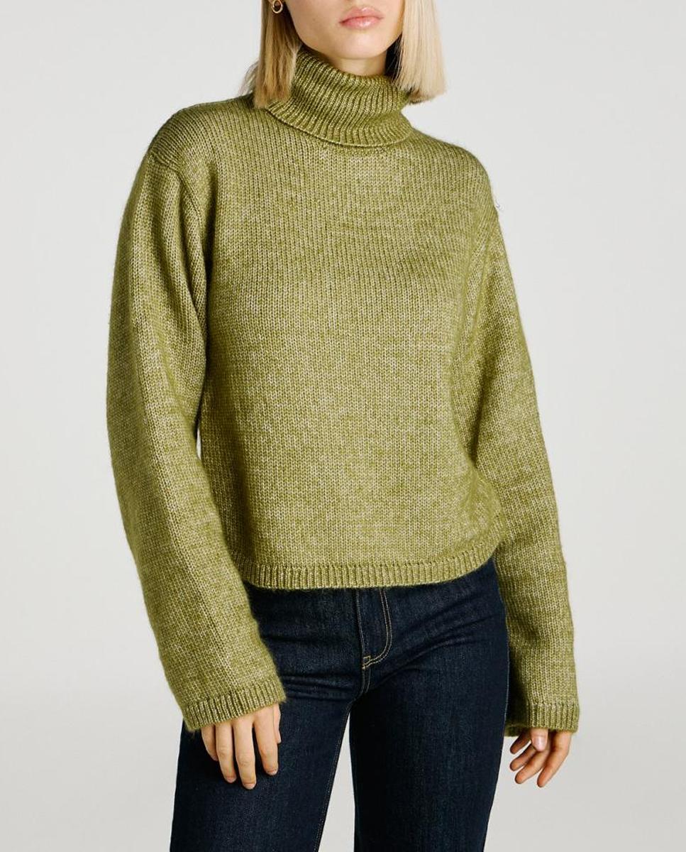Imagen 0 de Jersey de mujer de punto con cuello alto