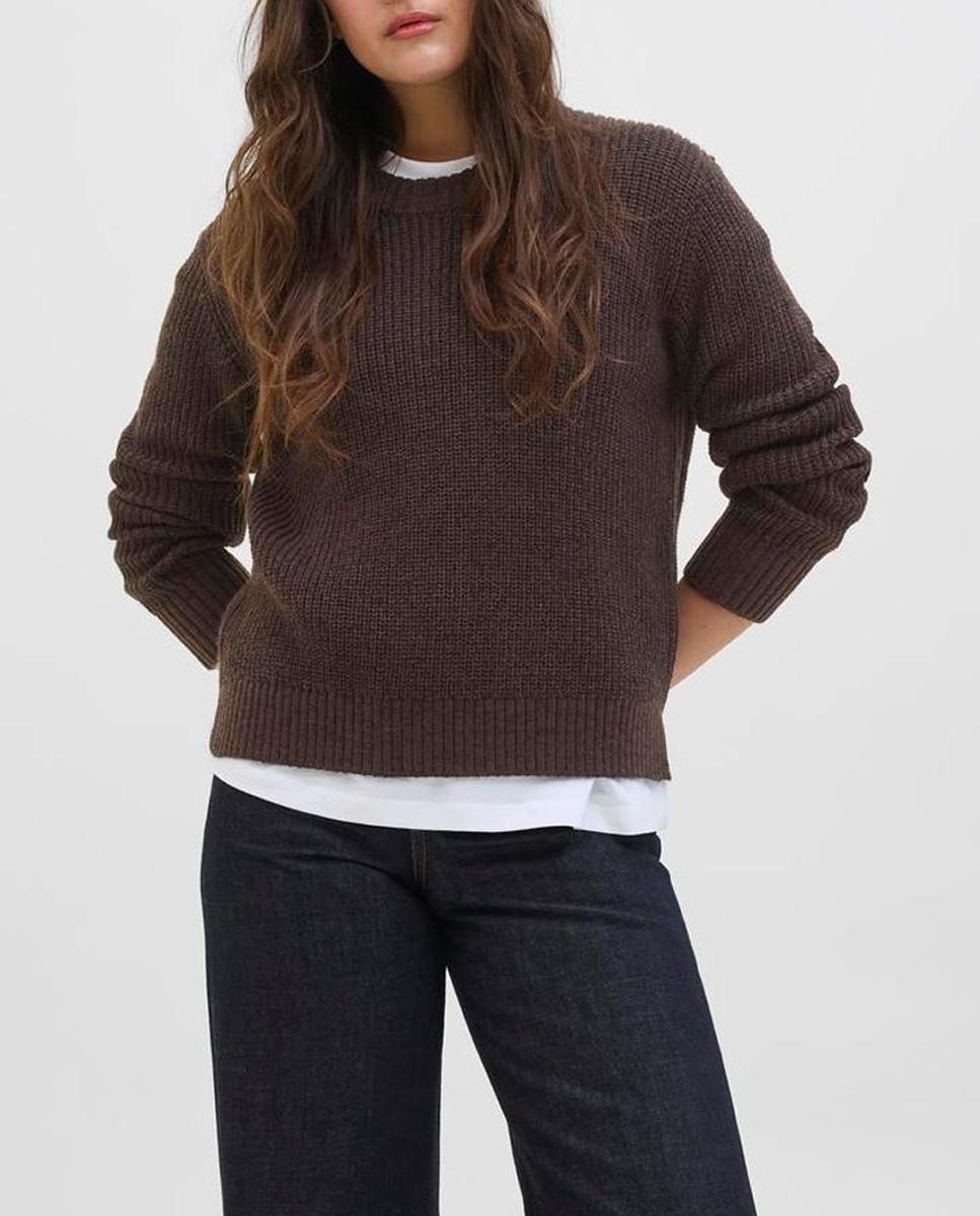 Imagen 0 de Jersey de mujer de punto con cuello redondo