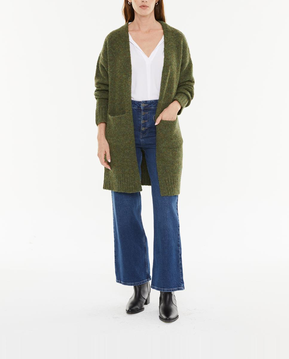 Imagen 0 de Chaqueta de mujer larga de punto