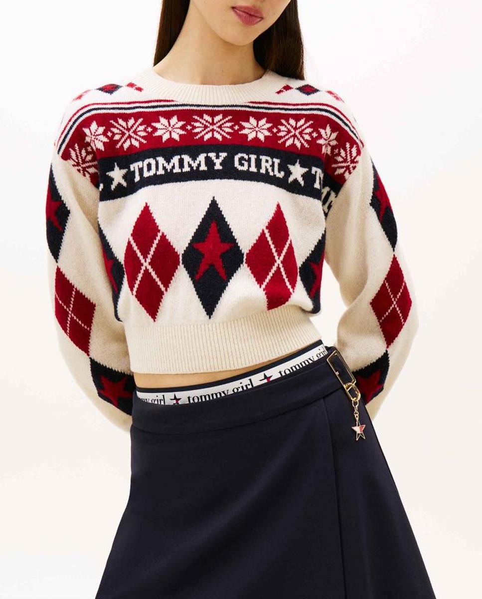 Imagen 0 de Jersey de mujer cropped Tommy Girl