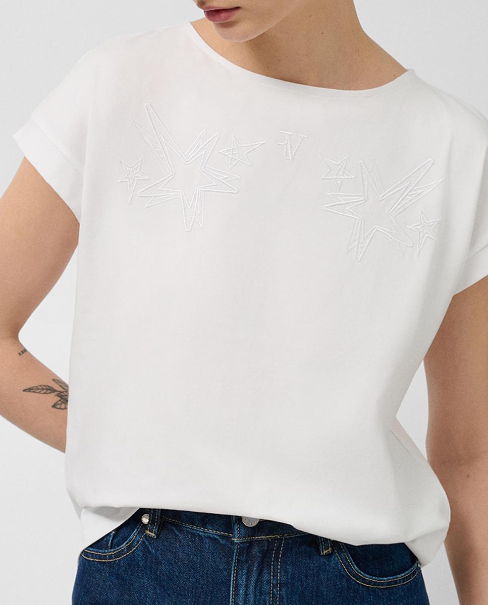 Imagen 0 de Camiseta de mujer sin mangas oversize con estrellas