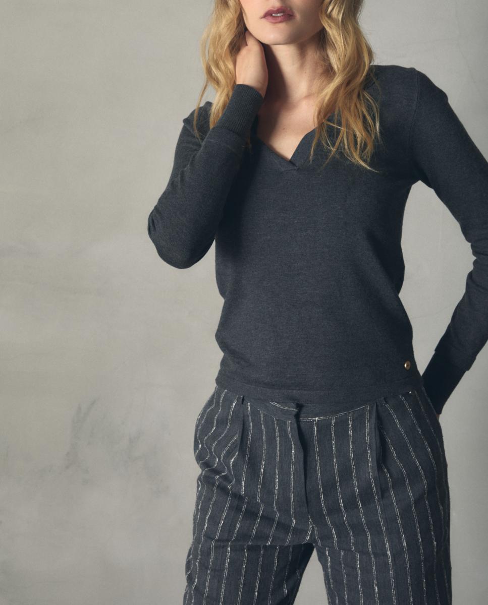Imagen 0 de Jersey de mujer con cuello tipo polo