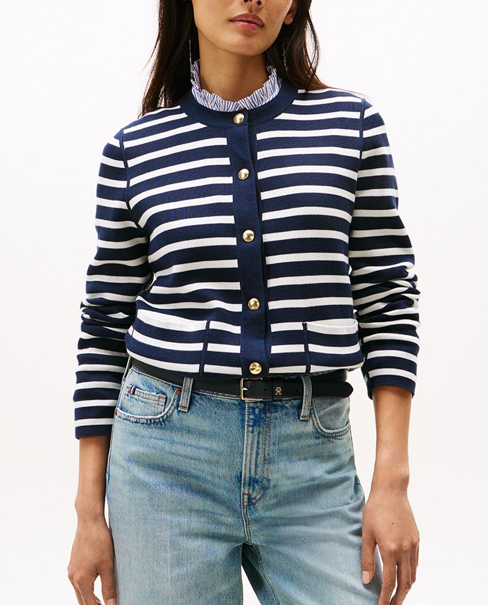 Imagen 0 de Cárdigan de mujer reversible con botones dorados