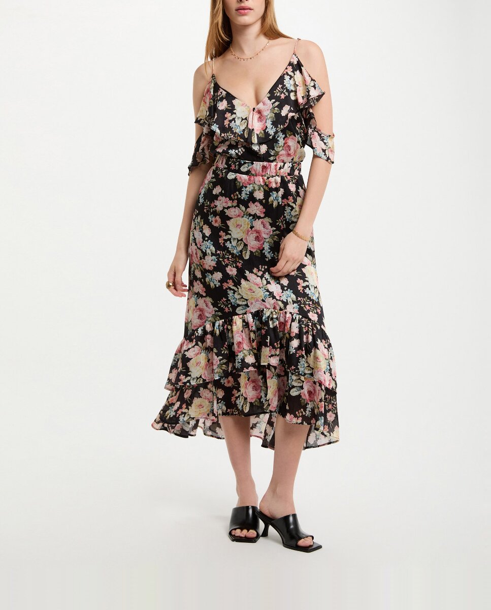 Imagen 0 de Top de mujer estampado volantes