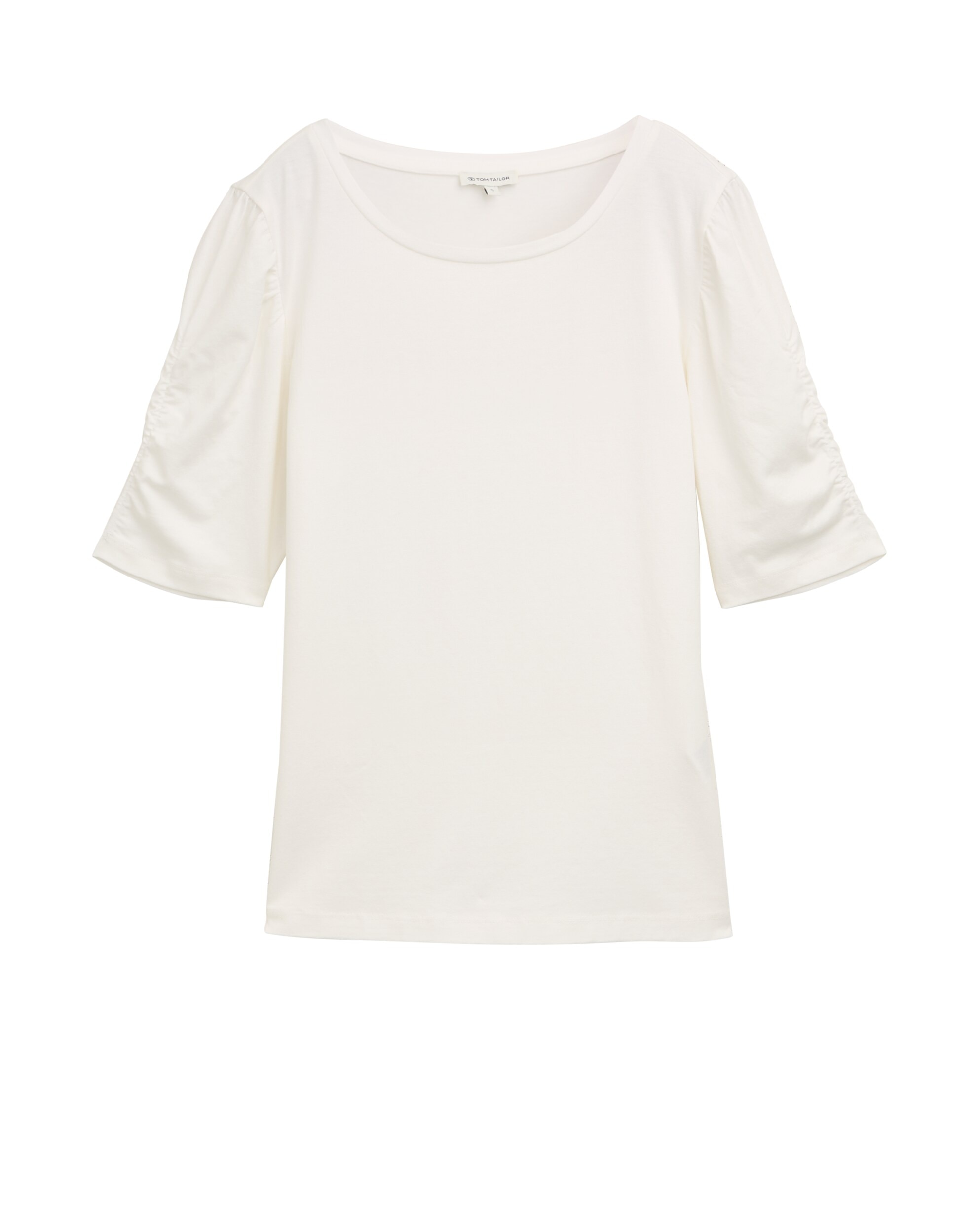 Imagen 0 de Camiseta de mujer de manga corta con detalle fruncido