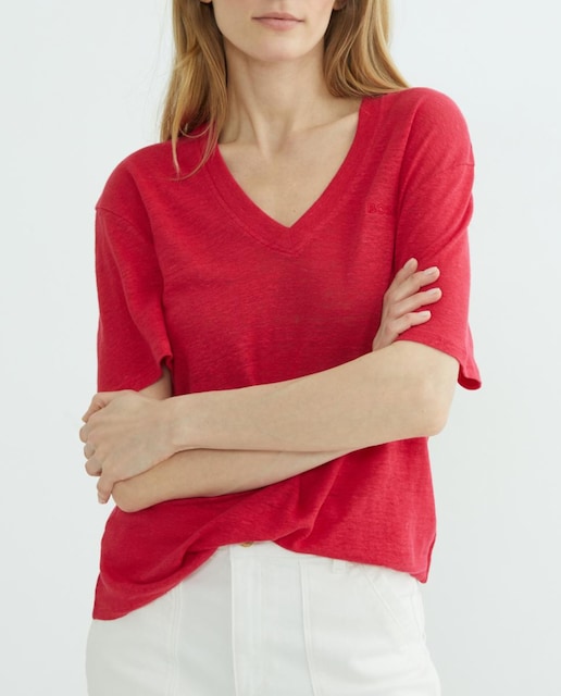 Imagen 0 de Camiseta cuello pico manga corta