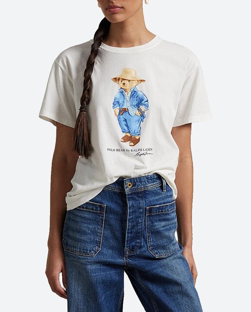 Imagen 0 de Camiseta de mujer de algodón con dibujo de Polo Bear
