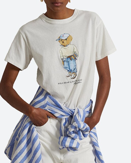Imagen 0 de Camiseta de mujer de algodón con Polo Bear