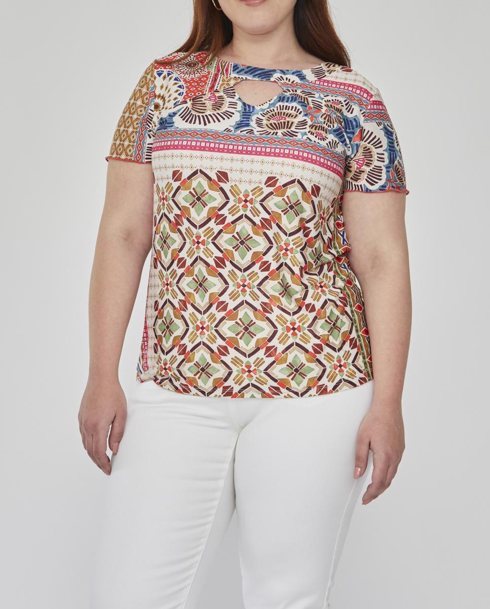 Imagen 0 de Camiseta estampado mix mandalas