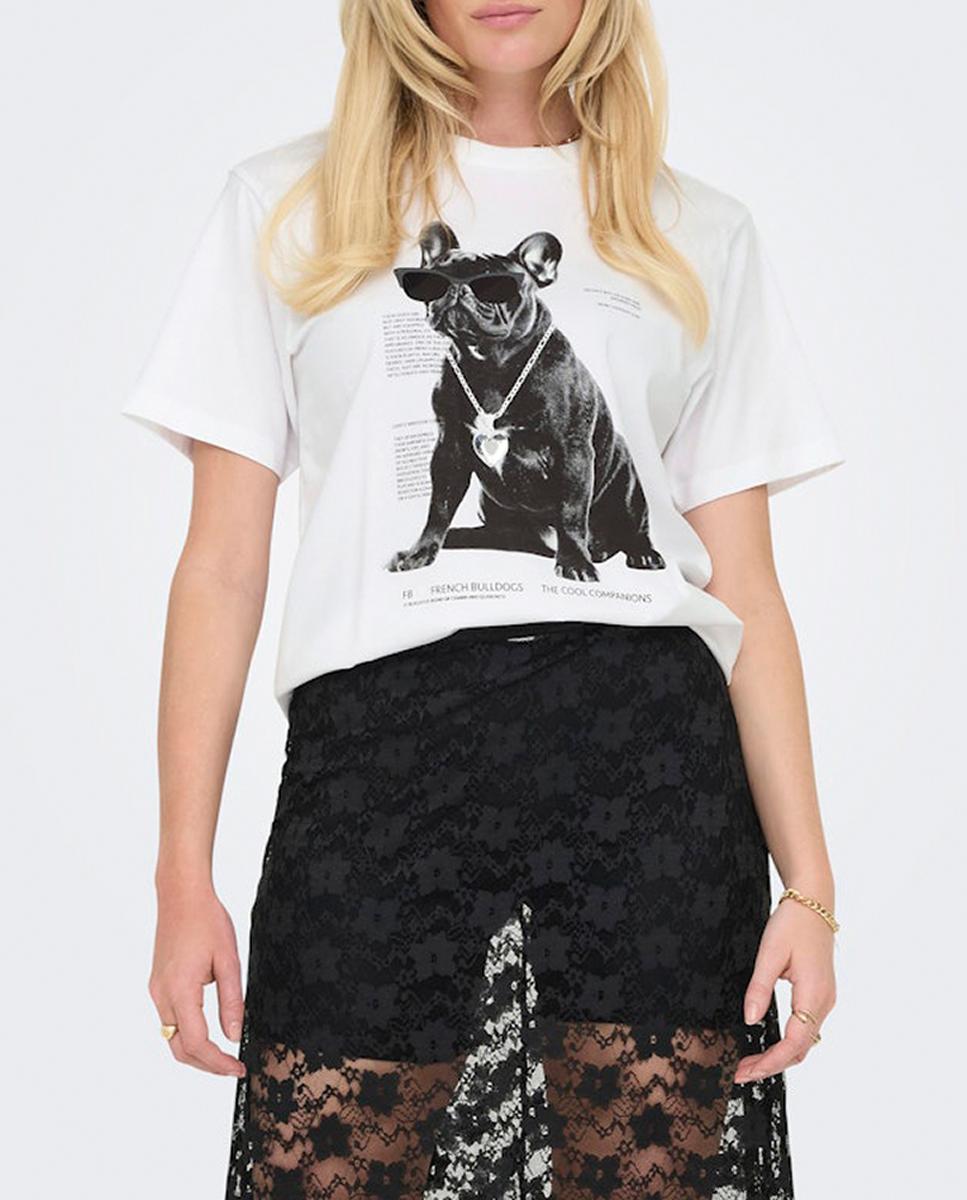 Imagen 0 de Camiseta de mujer cuello redondo gráfico