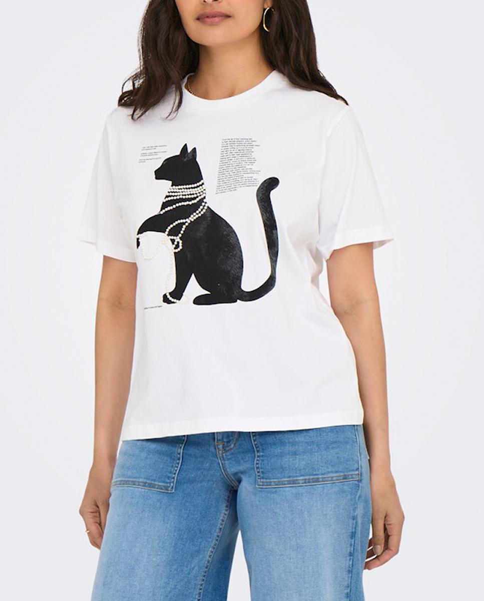 Imagen 0 de Camiseta de mujer cuello redondo gráfico
