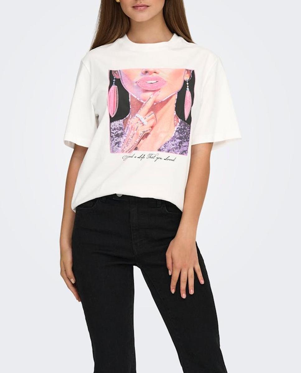 Imagen 0 de Camiseta de mujer 100% algodón de manga corta