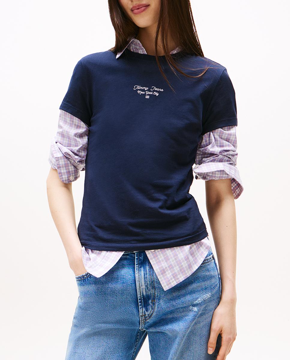Imagen 0 de Camiseta de mujer slim fit con logo estampado
