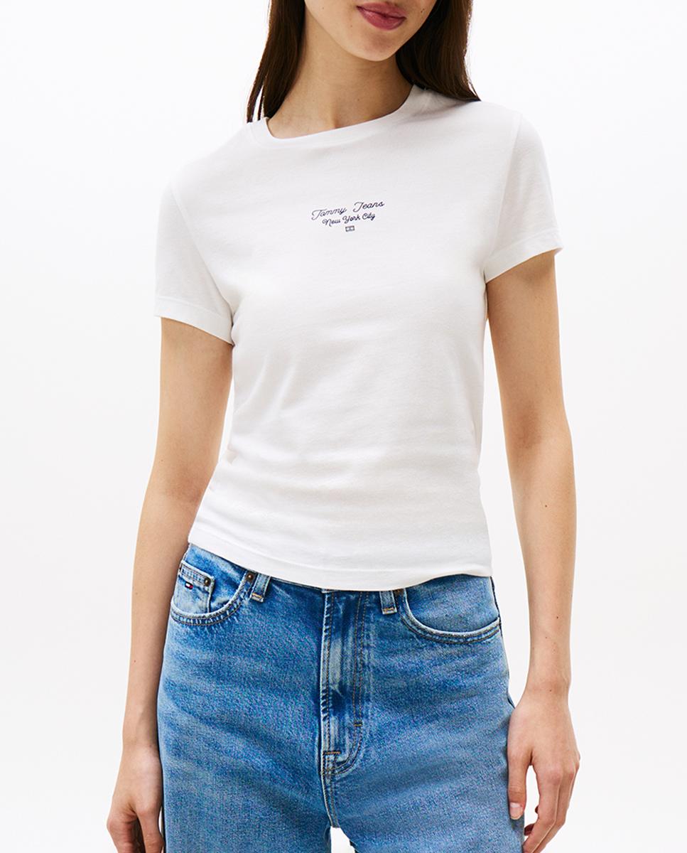 Imagen 0 de Camiseta de mujer slim fit con logo estampado