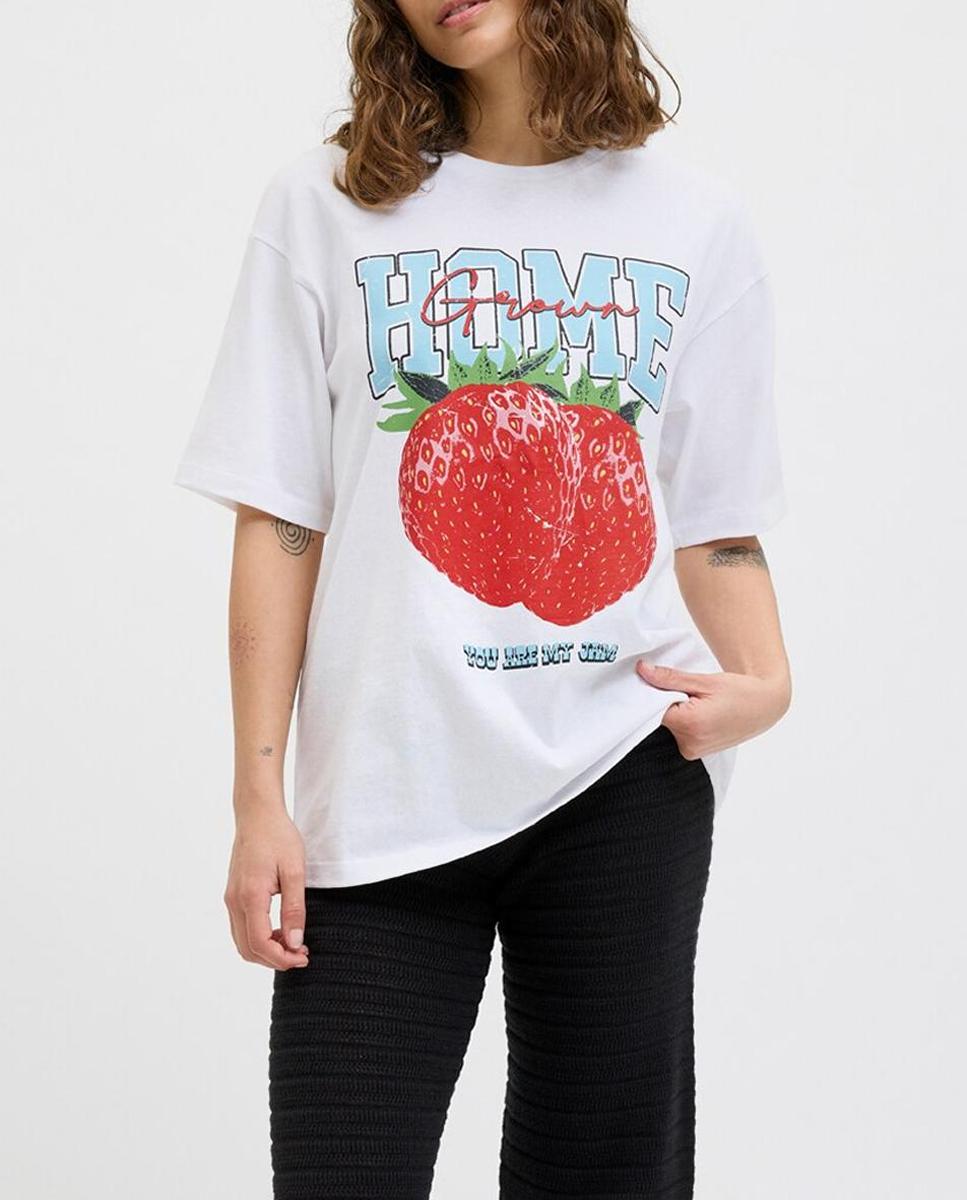 Imagen 0 de Camiseta de mujer estampada oversize