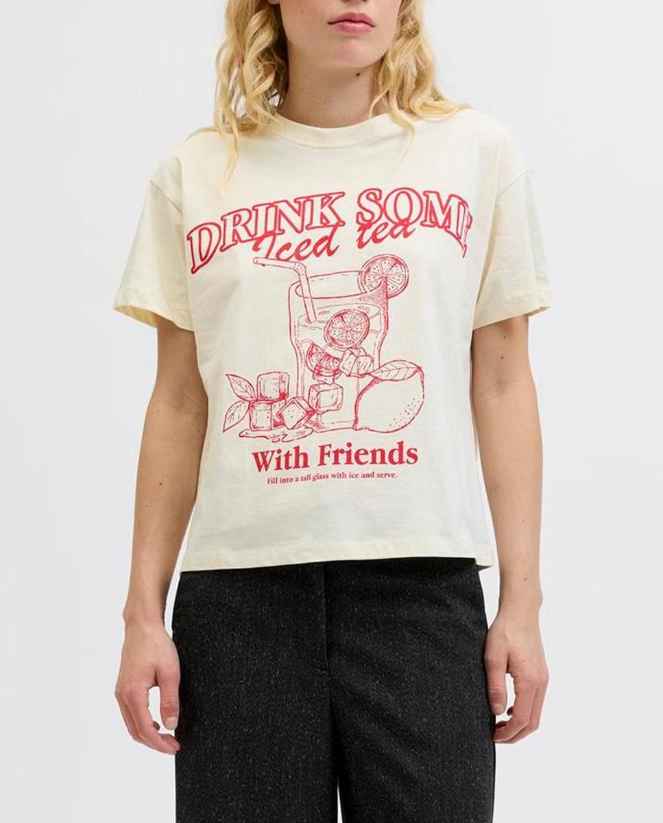 Imagen 0 de Camiseta de mujer estampada manga corta