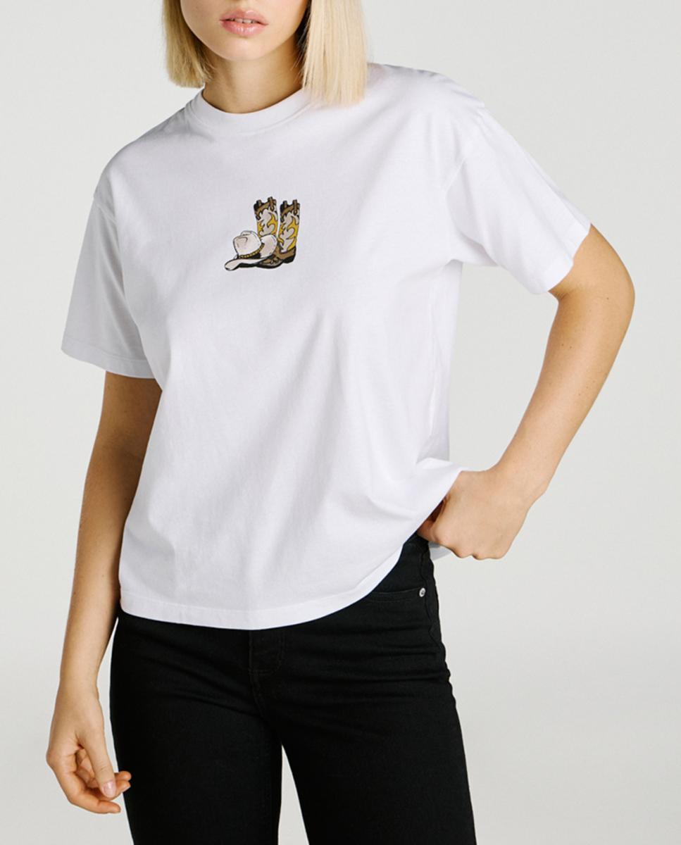 Imagen 0 de Camiseta de mujer estampada manga corta