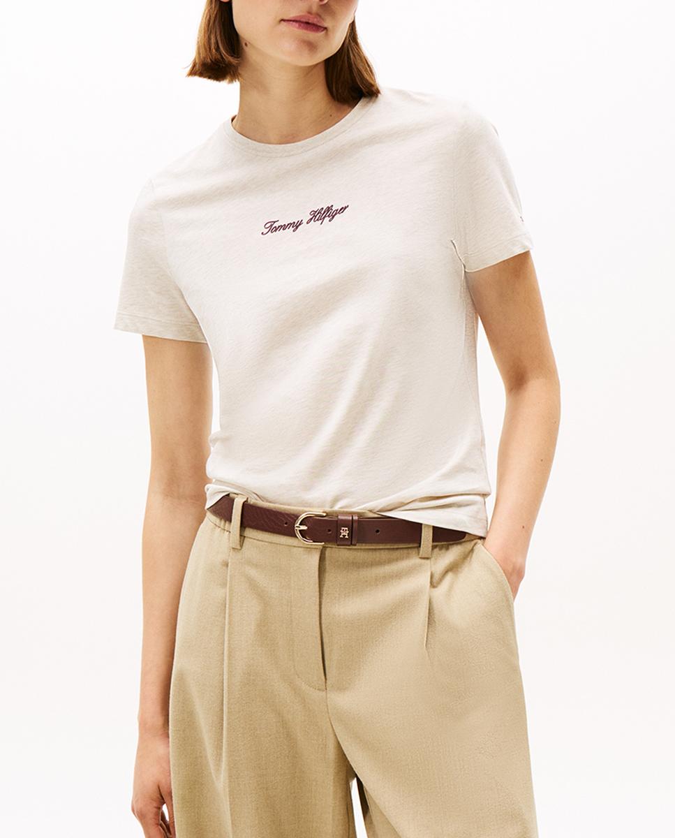 Imagen 0 de Camiseta de mujer con logo engomado en el pecho